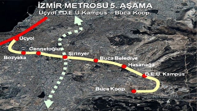 Üçyol Buca Metrosu Dokuz Eylül Üniversitesi Tınaztepe Kampüsü Çamlıkule