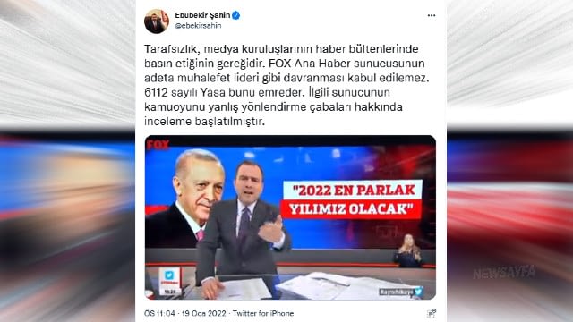 FOX TV ana haber sunucusu Selçuk Tepeli'nin ‘Hükümete yönelik sözlerinin tarafsızlık ilkesinin ihlali olduğu’ gerekçesiyle inceleme başlatıldı